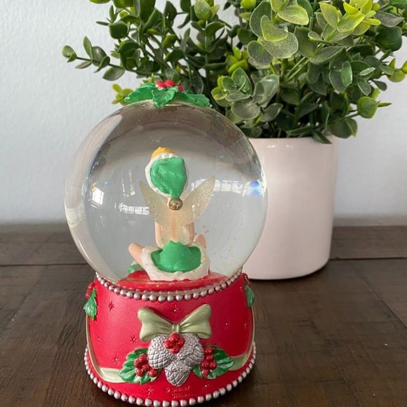 Disney Art 204 Disney Store Tinkerbell Christmas Glitter Snow Globe